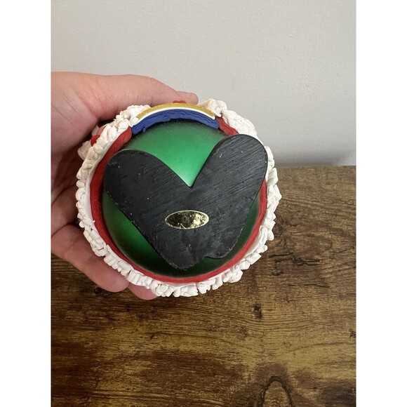 TRADITIONS Santa Holding Doll and Tree Collectible Character Glass Ornament EUC - Picture 7 of 16